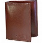 arpera mens tan brown trifold slim leather wallet   C11441-21